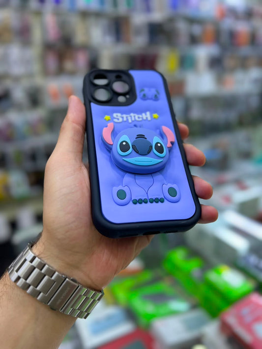 بوشيط سيليكون ثلاثي الأبعاد مع حامل مدمج حماية وأناقة(IPHONE 14 PRO MAX)