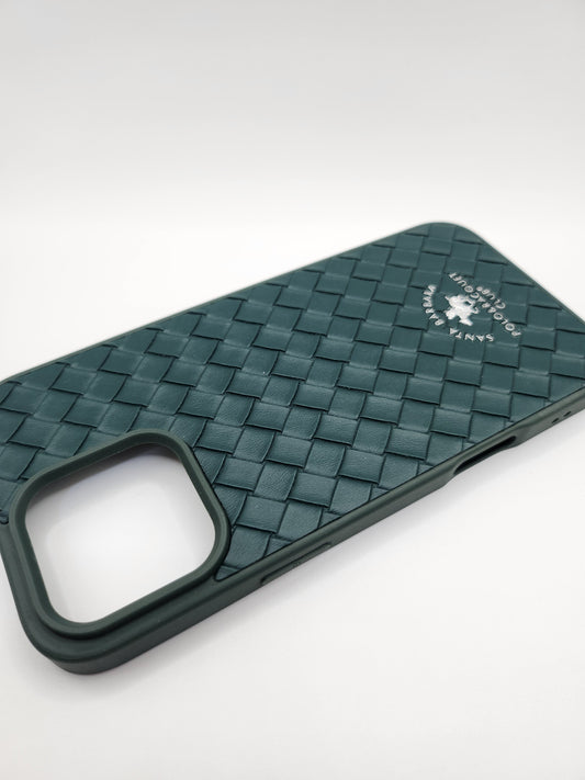 Coque tressée premium Santa Barbara – Style élégant & protection optimale Vert