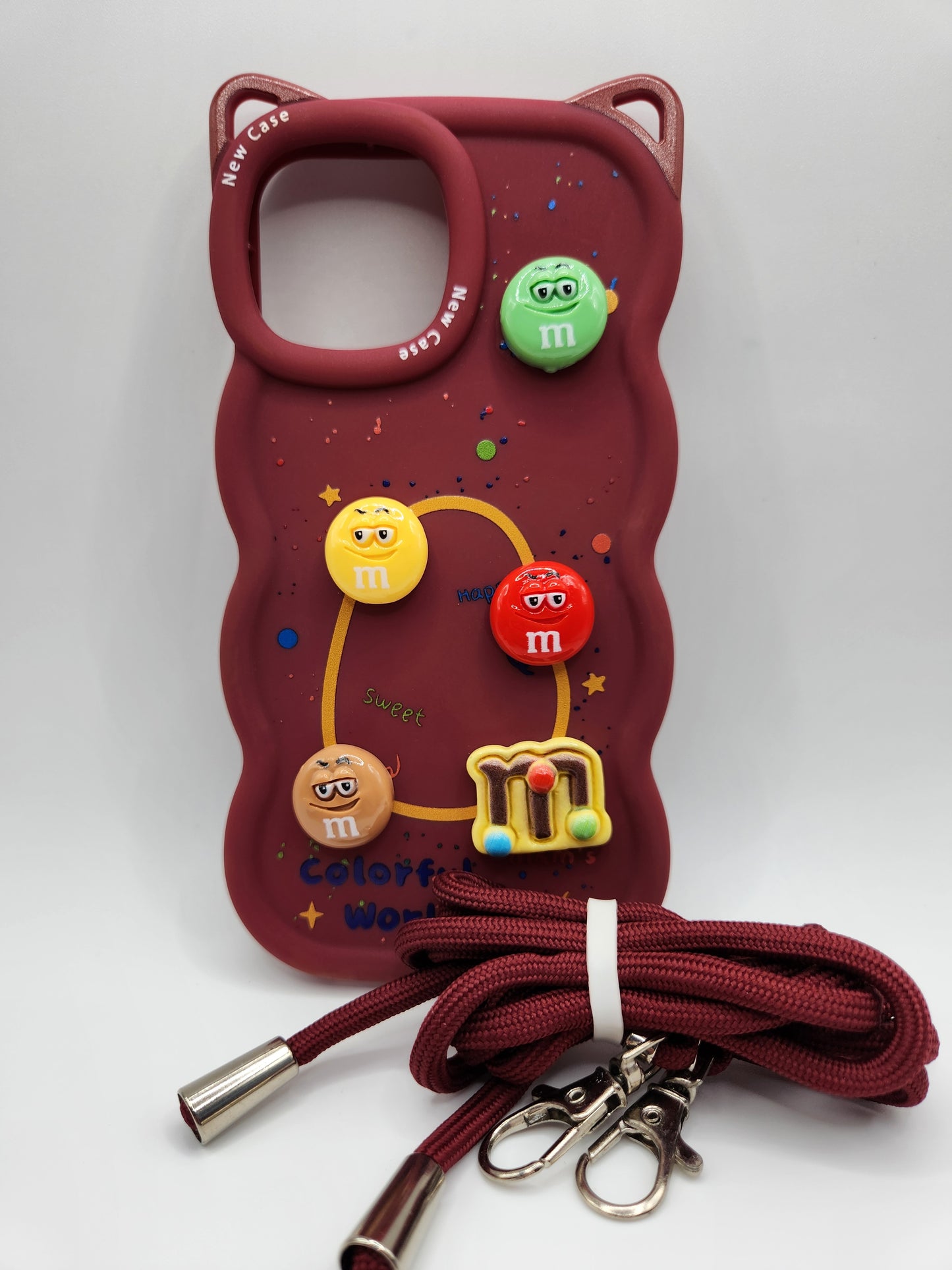 Coque M&M's Colorée avec Cordon – "Colorful World"