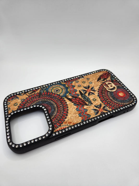 ✨Coque iPhone Luxe Bohème avec Strass – Motifs Mandala Éblouissants – Compatible iphone 16 pro max