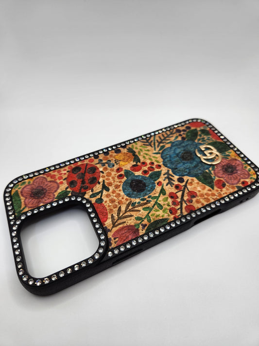 ✨Coque iPhone Luxe Bohème avec Strass – Motifs Mandala Éblouissants – Compatible iphone 16 pro max iphone 13 pro max
