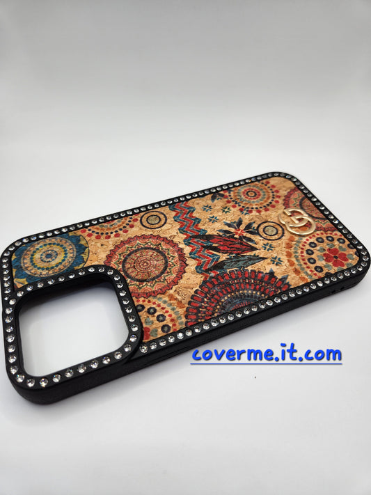 ✨Coque iPhone Luxe Bohème avec Strass – Motifs Mandala Éblouissants – Compatible iphone 14 pro max iphone 12 pro max
