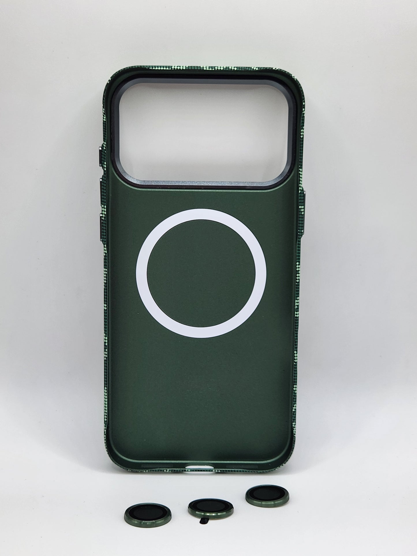 🔶بوشيط آيفون كربوني فاخر بدعم MagSafe وحماية كاملة(17 PRO MAX)