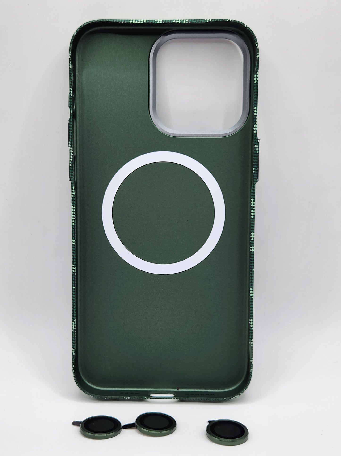 🔶بوشيط آيفون كربوني فاخر بدعم MagSafe وحماية كاملة(13 pro max)