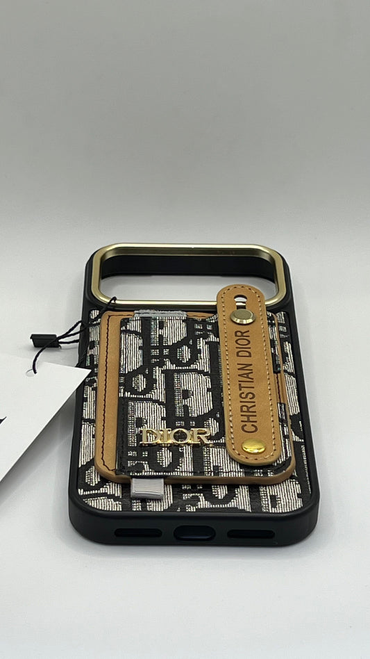 بوشيط فاخر مع حامل مغناطيسي ومحفظة بطاقات(IPHONE 17 PRO MAX)