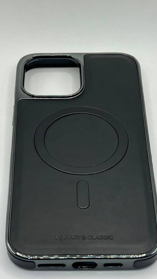بوشيط جلد طبيعي فاخر للآيفون تصميم أنيق وحماية متكاملة(IPHONE 13 PRO MAX)