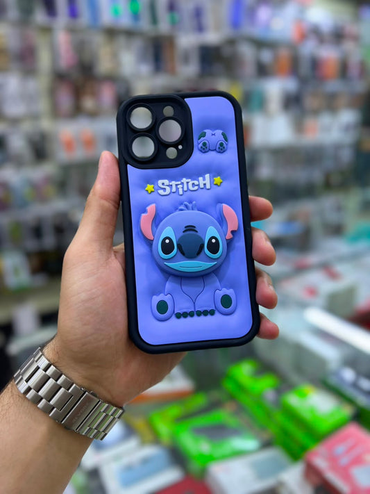 بوشيط سيليكون ثلاثي الأبعاد مع حامل مدمج  حماية وأناقة(IPHONE 14 PRO MAX)