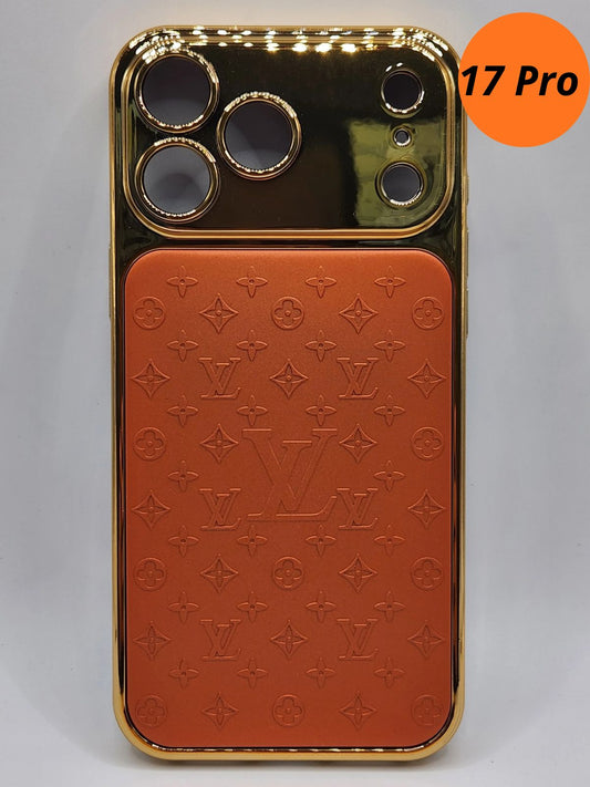 بوشيط هاتف بتصميم فاخر بنقش بارز وإطار  لامع – أناقة استثنائية وحماية متكاملة(IPHONE 17 PRO)