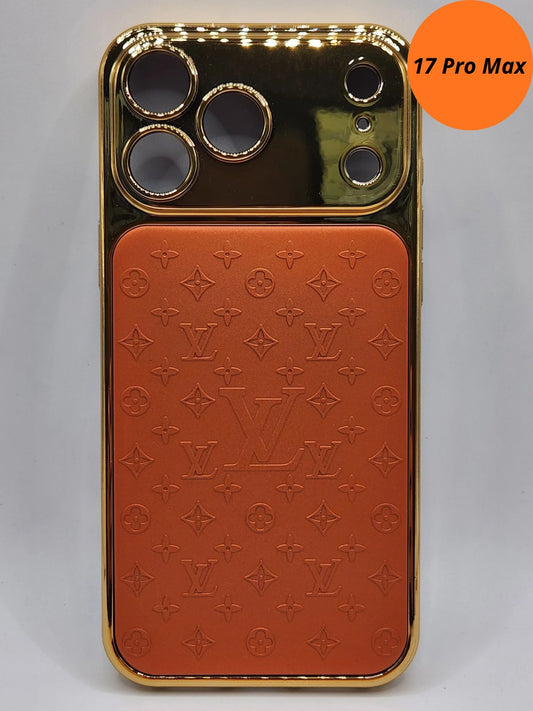 بوشيط هاتف بتصميم فاخر بنقش بارز وإطار  لامع – أناقة استثنائية وحماية متكاملة(IPHONE 17 PRO MAX)