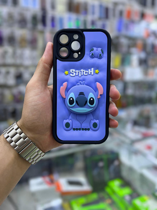 بوشيط سيليكون ثلاثي الأبعاد مع حامل مدمج  حماية وأناقة(IPHONE 13 PRO MAX)