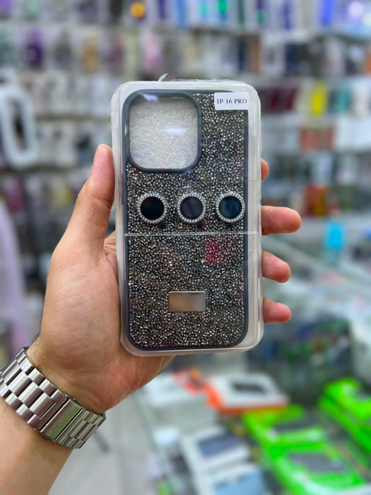 ✨ بوشيط آيفون فاخر لامع مع حماية عدسات الكاميرا تصميم أنيق ومميز ✨(IPHONE 16 PRO)