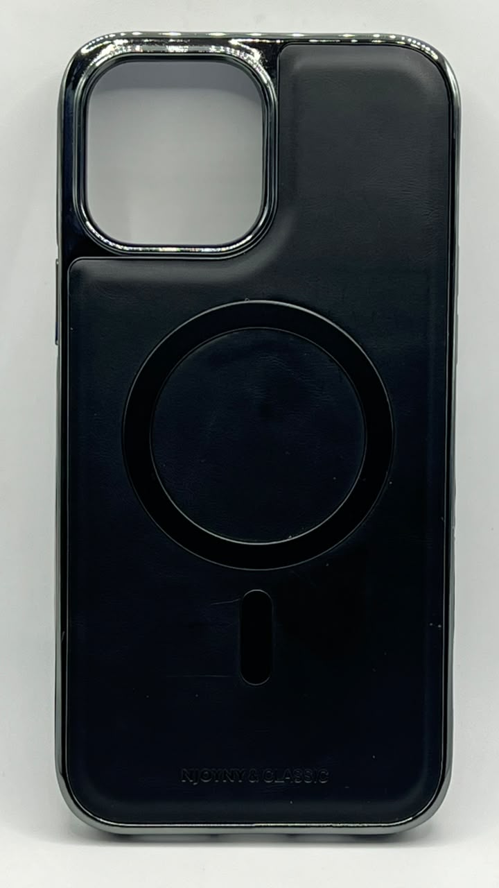بوشيط جلد طبيعي فاخر للآيفون  تصميم أنيق وحماية متكاملة(IPHONE 13 PRO MAX)