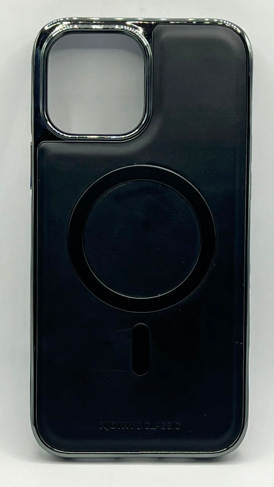 بوشيط جلد طبيعي فاخر للآيفون  تصميم أنيق وحماية متكاملة(IPHONE 13 PRO MAX)