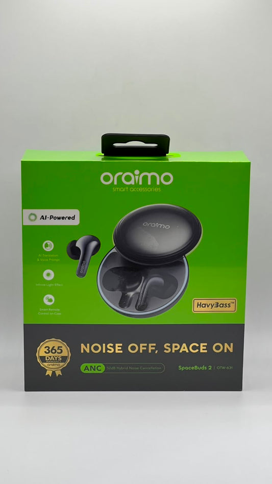 oraimo SpaceBuds 2 Écouteurs True Wireless AI Smart – Gris spatial