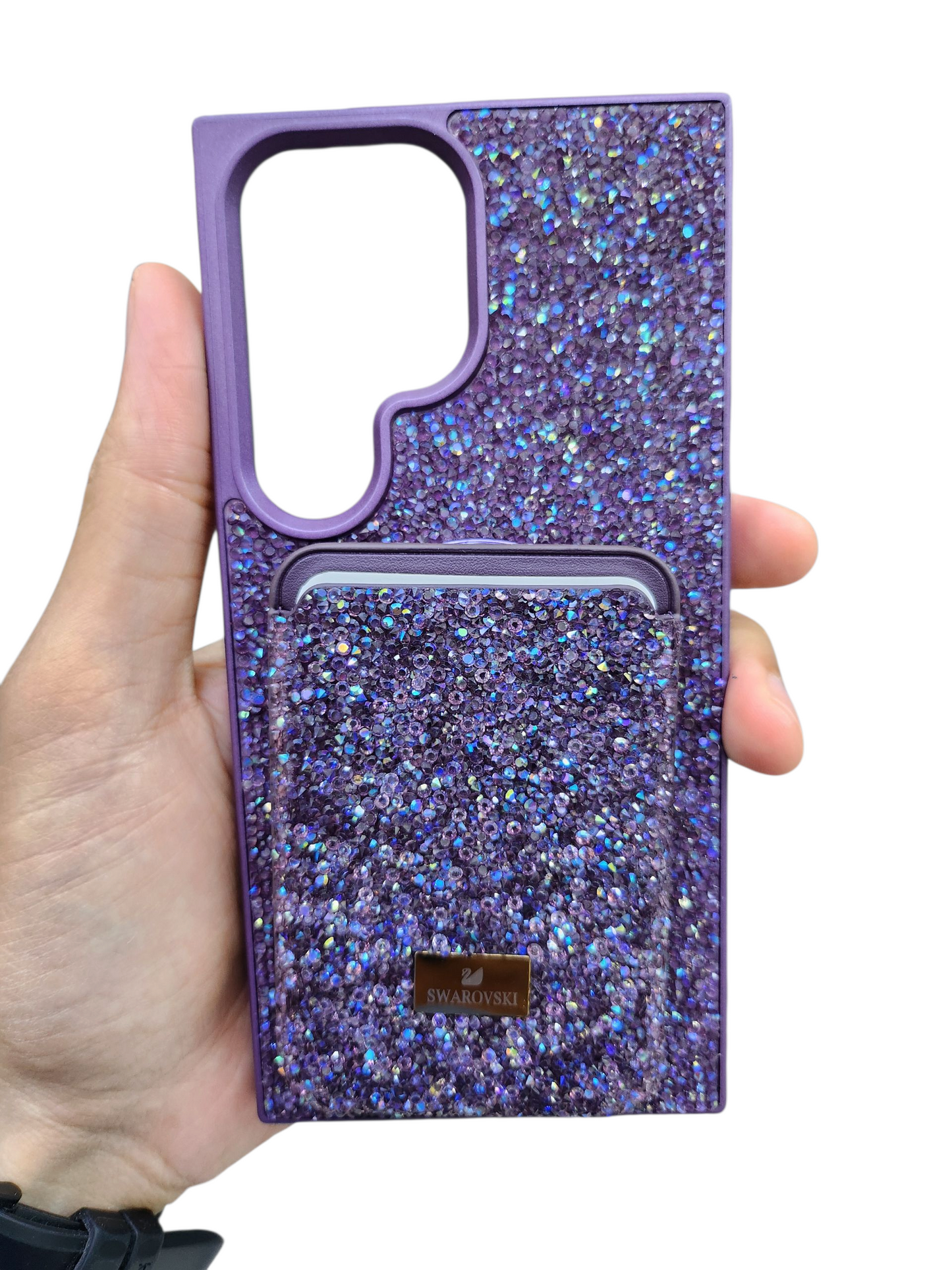 Coque Luxe Pailletée – Swarovski Violet