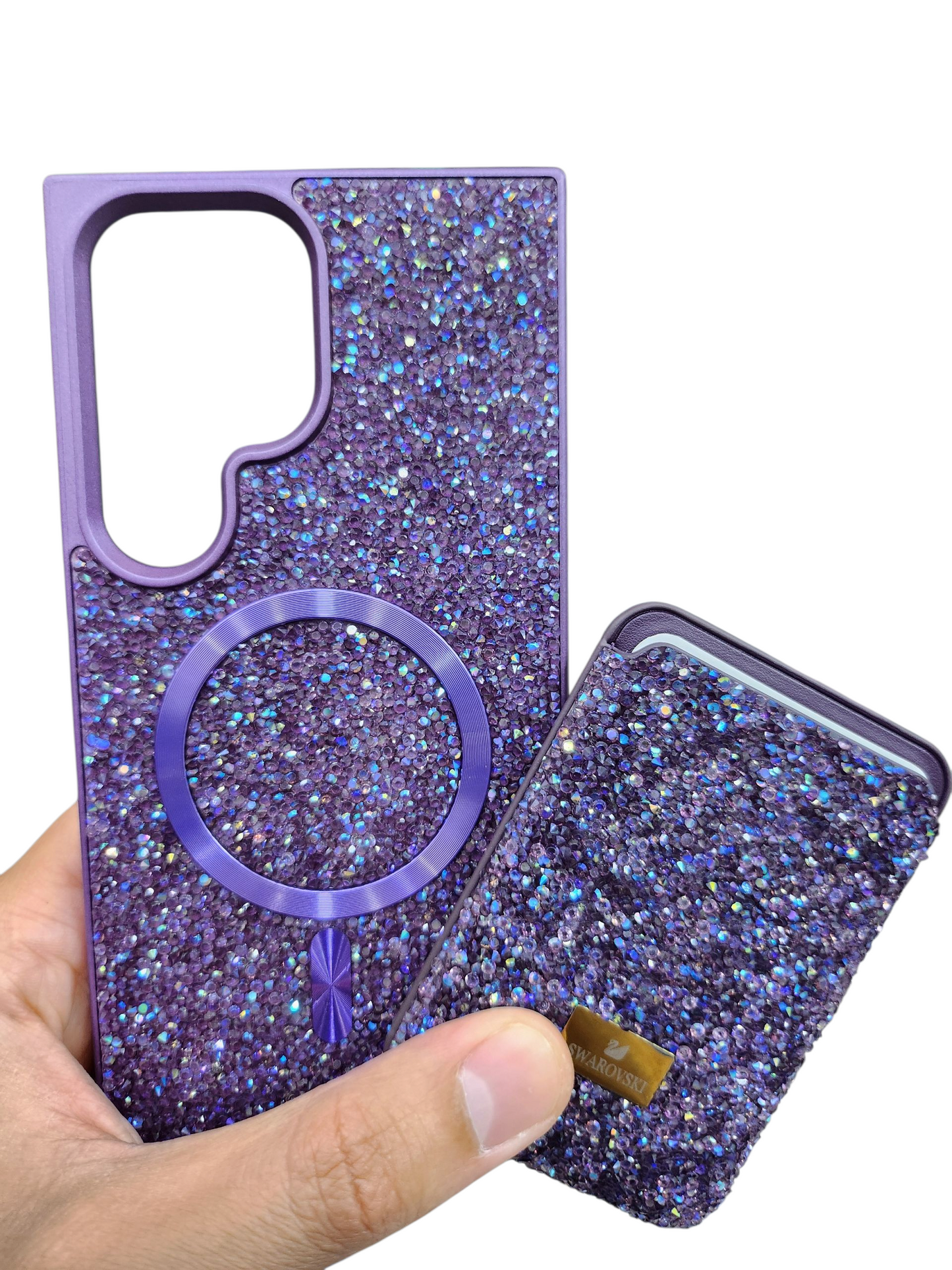 Coque Luxe Pailletée – Swarovski Violet