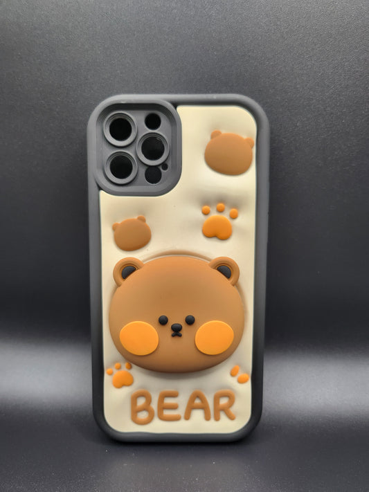 Coque Silicone 3D Design Mignon – Série Personnages & Papillons Bear