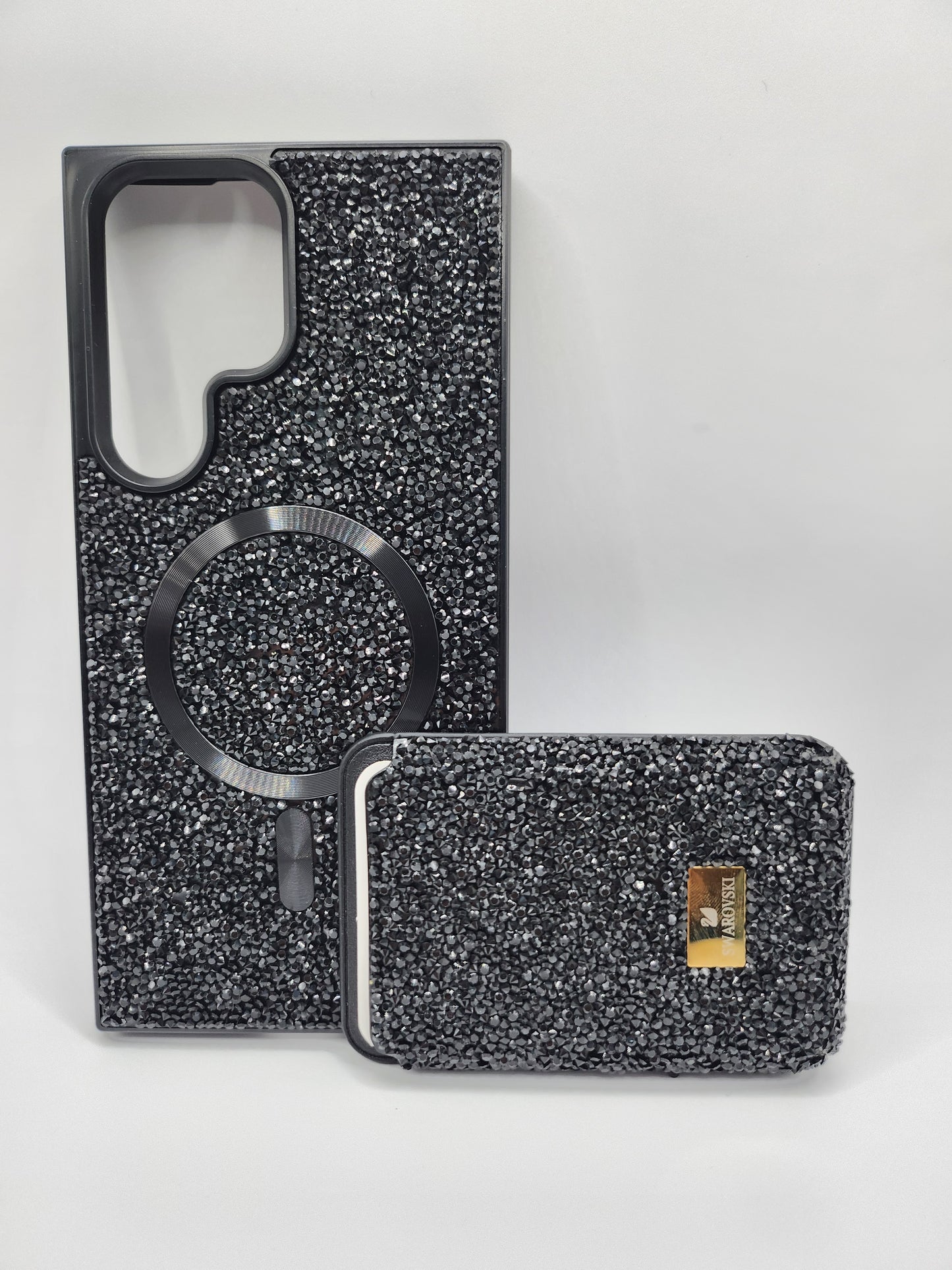 Coque Luxe Pailletée – Swarovski Noire