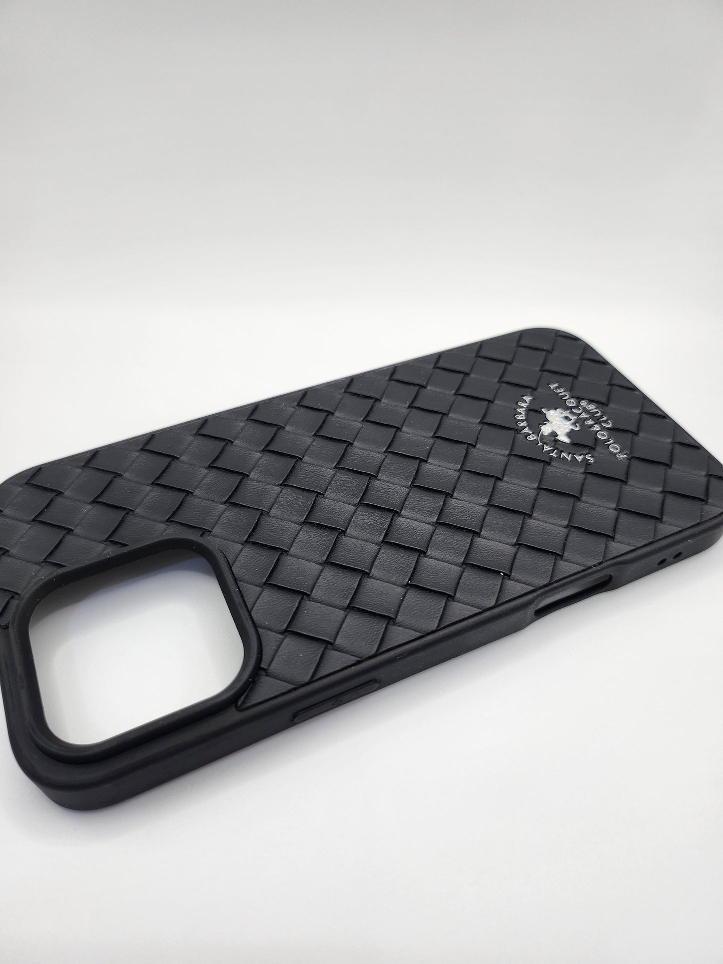 Coque tressée premium Santa Barbara – Style élégant & protection optimale Noire