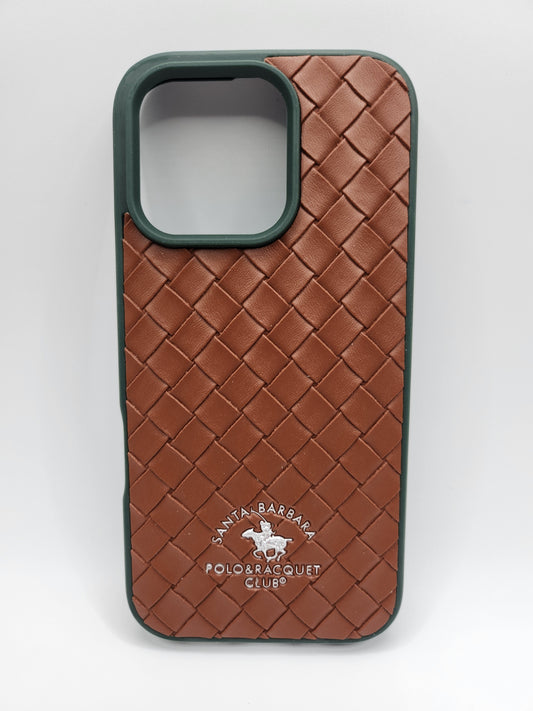 Coque tressée premium Santa Barbara – Style élégant & protection optimale Maroon
