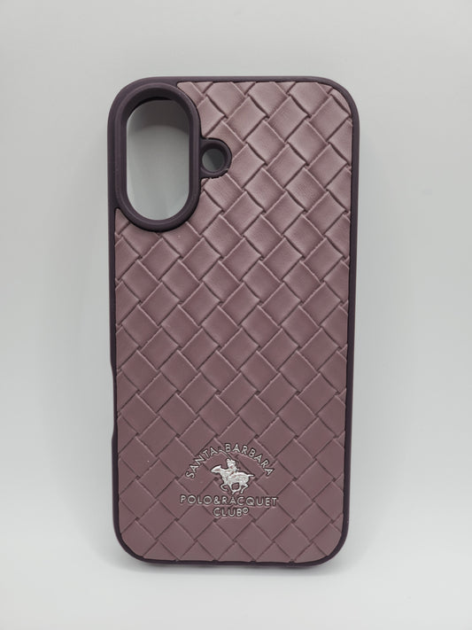 Coque tressée premium Santa Barbara – Style élégant & protection optimale Pink