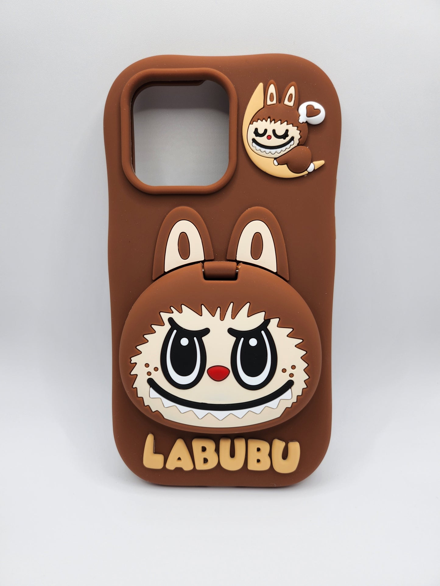 Coque iPhone Labubu 3D avec Miroir Caché – Design Mignon en Silicone
