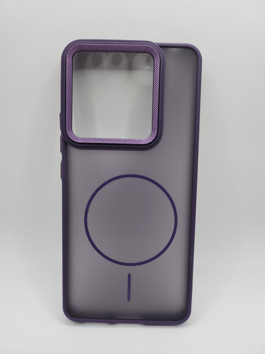 Coque Matte Transparente avec Anneau Magnétique – Protection Élégante et Moderne (REDMI NOTE 14)