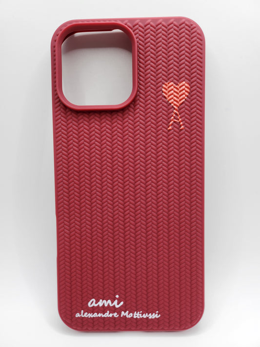 💖Coque iPhone Ami Alexandre Mattiussi – Design Cœur Rouge💖 (4 Couleurs)