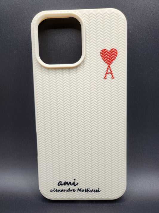 💖Coque iPhone Ami Alexandre Mattiussi – Design Cœur Rouge💖 (4 Couleurs)