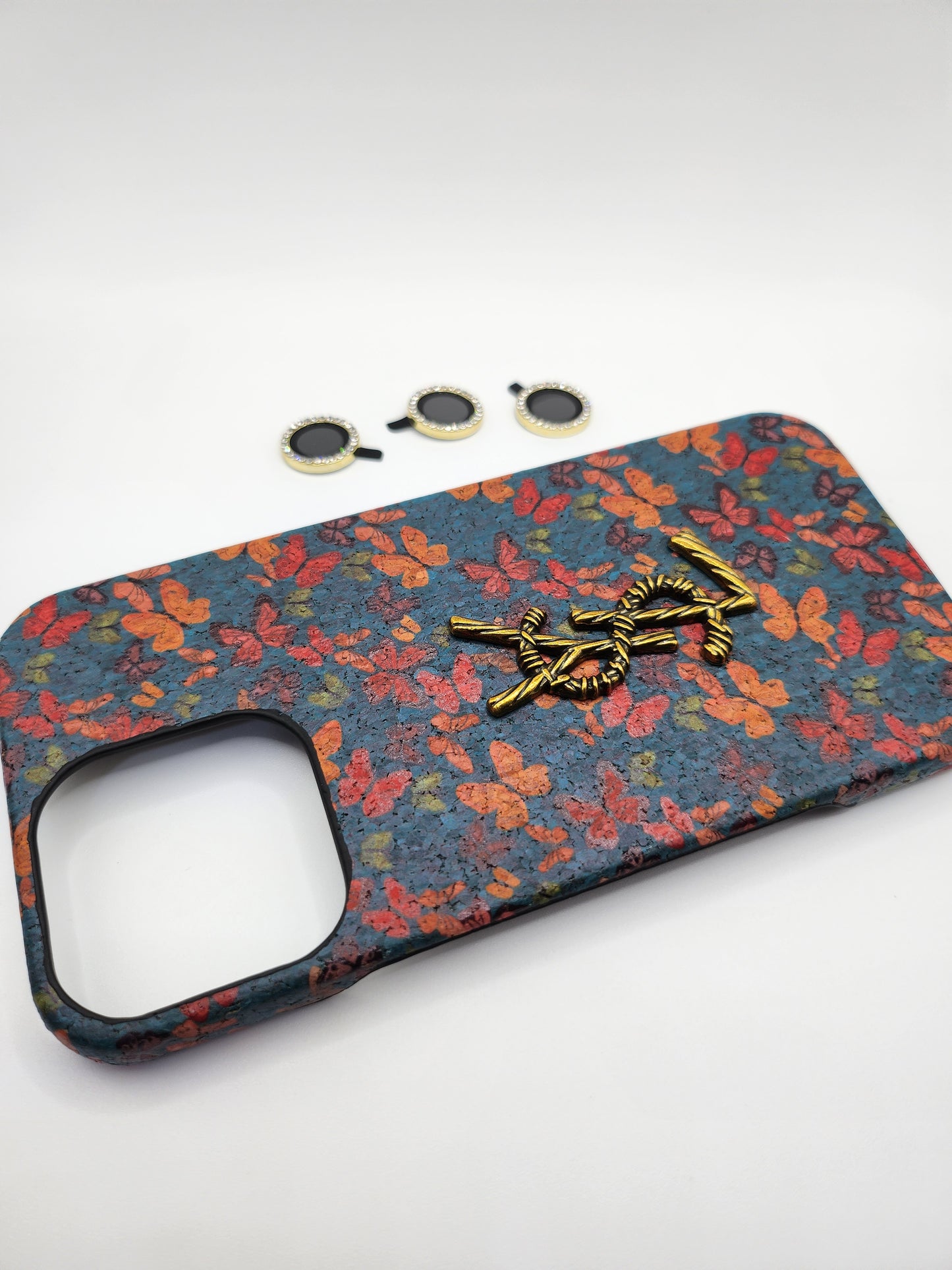 ✨Coque de Luxe Florale avec Logo Doré – Style Élégant et Chic✨