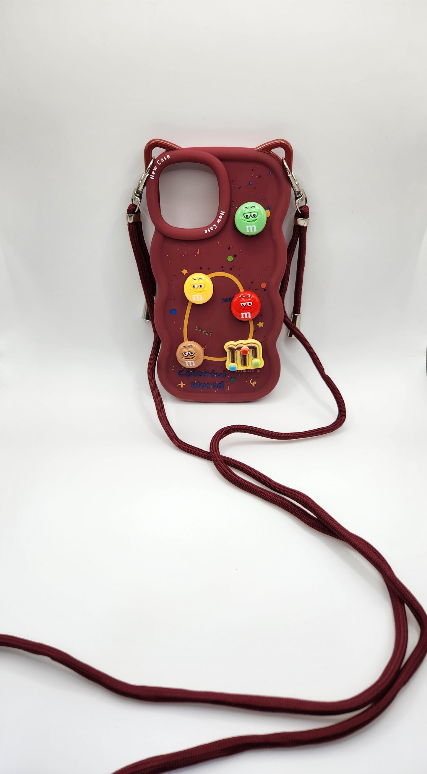 Coque M&amp;M's Colorée avec Cordon – "Colorful World"