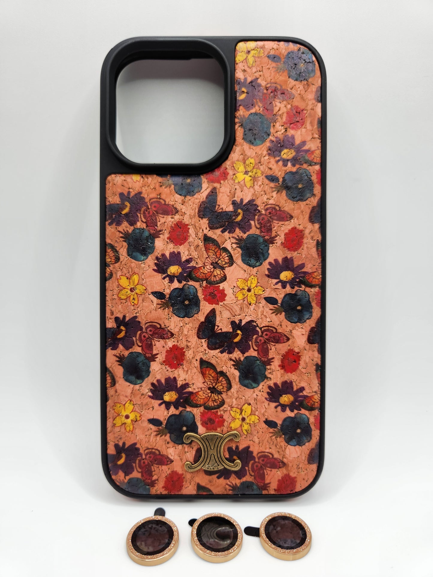 Coque Luxe Fleurie & Papillons – Compatible iPhone 16 pro max 14 pro max