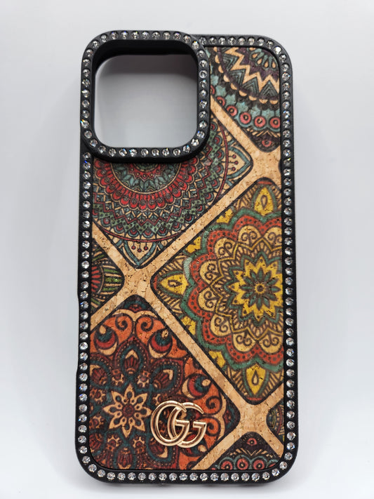 ✨Coque iPhone Luxe Bohème avec Strass – Motifs Mandala Éblouissants – Compatible iphone 16 pro max