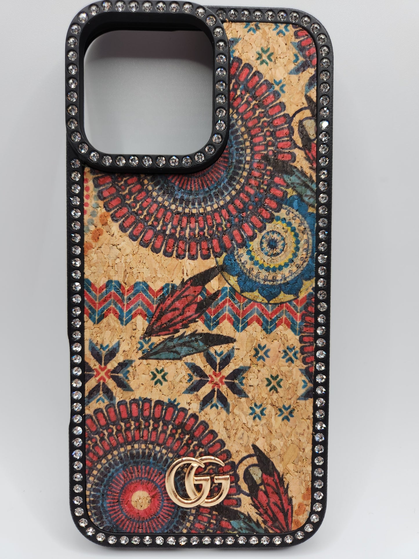 ✨Coque iPhone Luxe Bohème avec Strass – Motifs Mandala Éblouissants – Compatible iphone 16 pro max