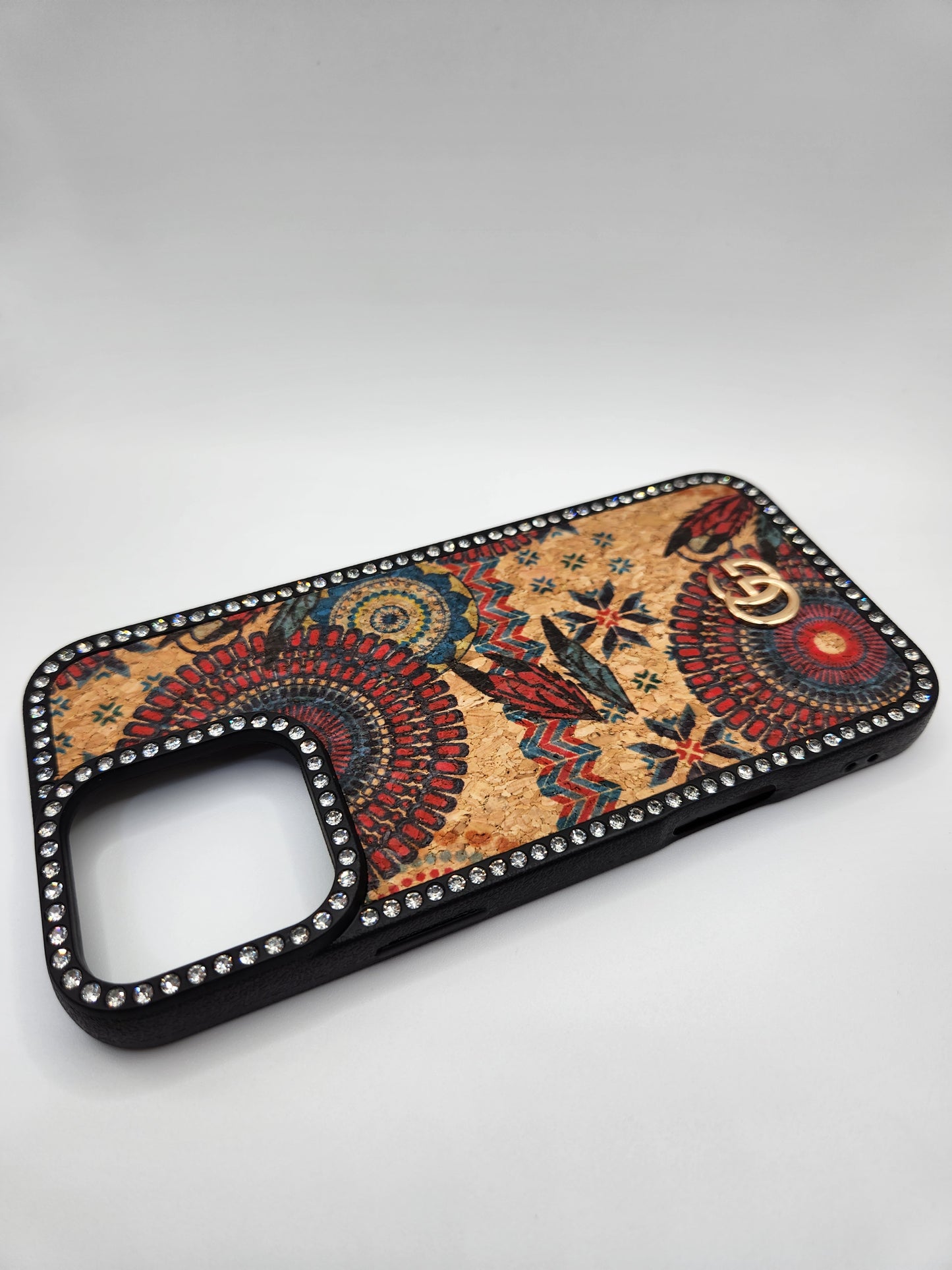 ✨Coque iPhone Luxe Bohème avec Strass – Motifs Mandala Éblouissants – Compatible iphone 16 pro max