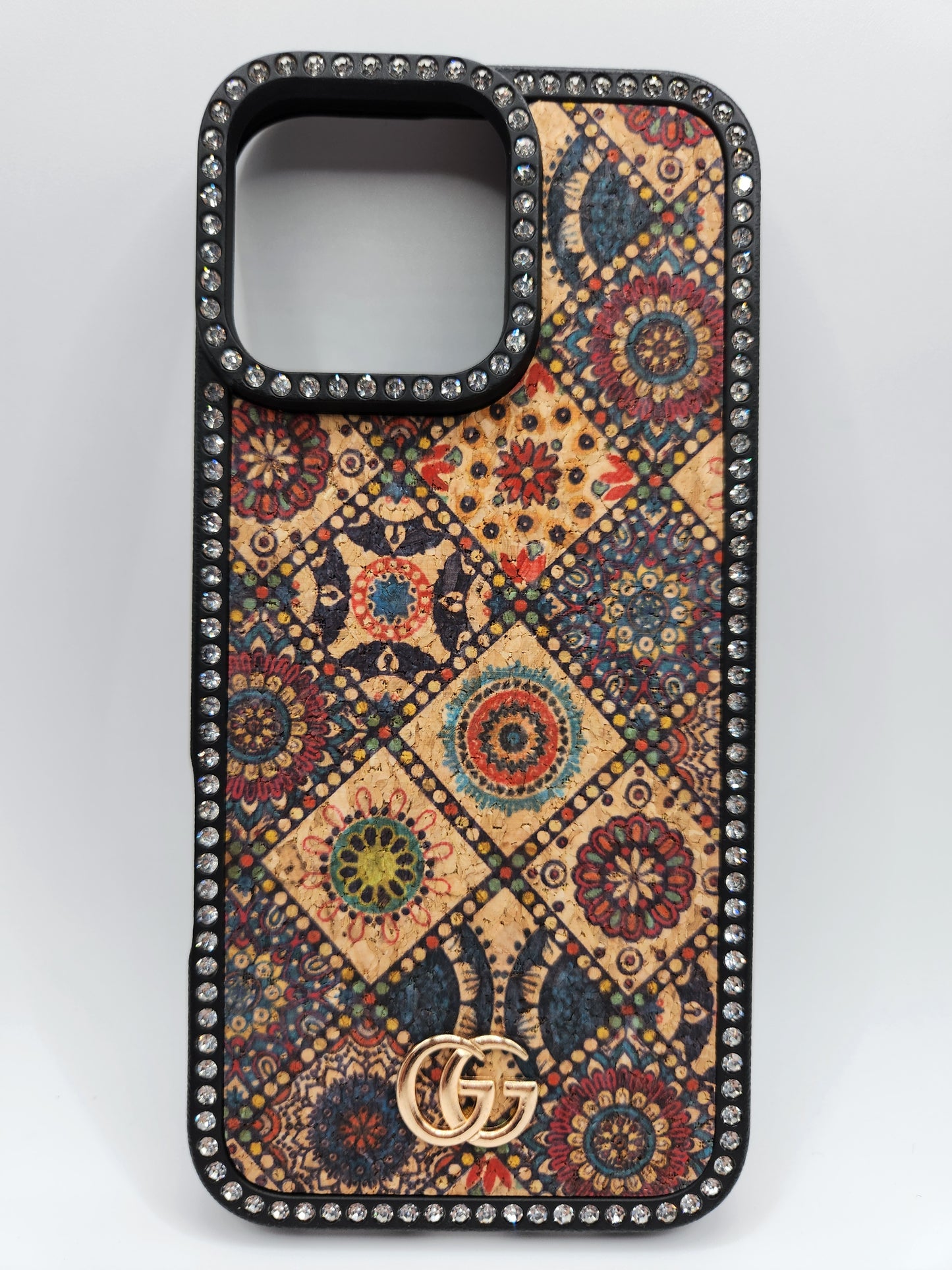 ✨Coque iPhone Luxe Bohème avec Strass – Motifs Mandala Éblouissants – Compatible iphone 16 pro max  iphone 14 pro max