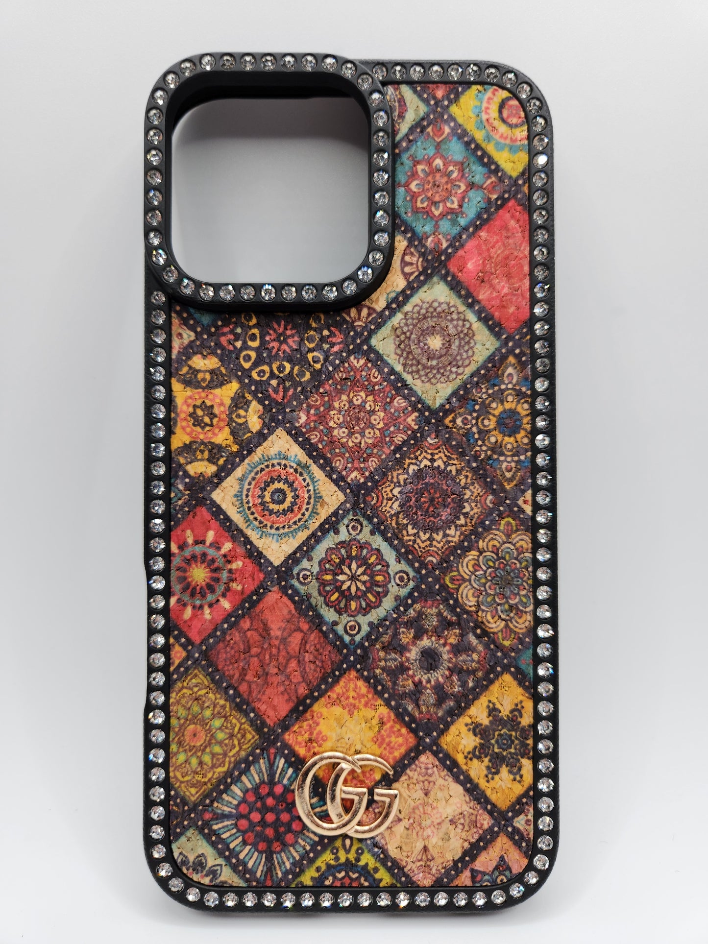 ✨Coque iPhone Luxe Bohème avec Strass – Motifs Mandala Éblouissants – Compatible iphone 16 pro max iphone 13 pro max iphone 12 pro max