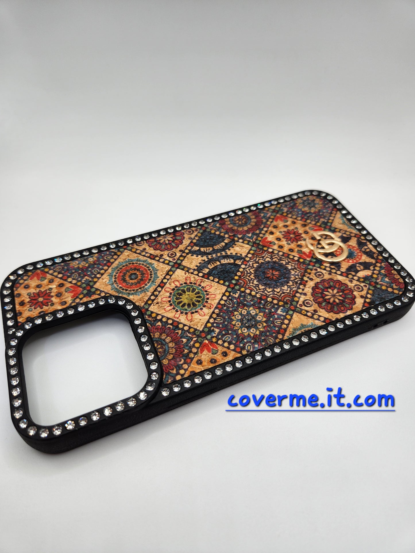 ✨Coque iPhone Luxe Bohème avec Strass – Motifs Mandala Éblouissants – Compatible iphone 15 pro max