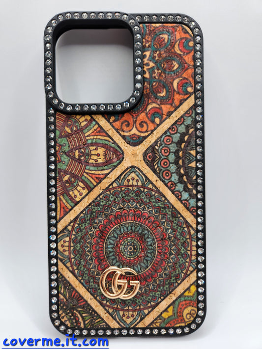 ✨Coque iPhone Luxe Bohème avec Strass – Motifs Mandala Éblouissants – Compatible iphone 15 pro max