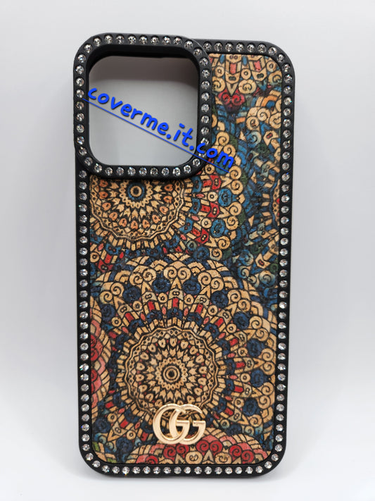 ✨Coque iPhone Luxe Bohème avec Strass – Motifs Mandala Éblouissants – Compatible iphone 15 pro max