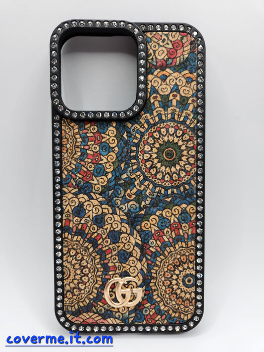 ✨Coque iPhone Luxe Bohème avec Strass – Motifs Mandala Éblouissants – Compatible iphone 15 pro max