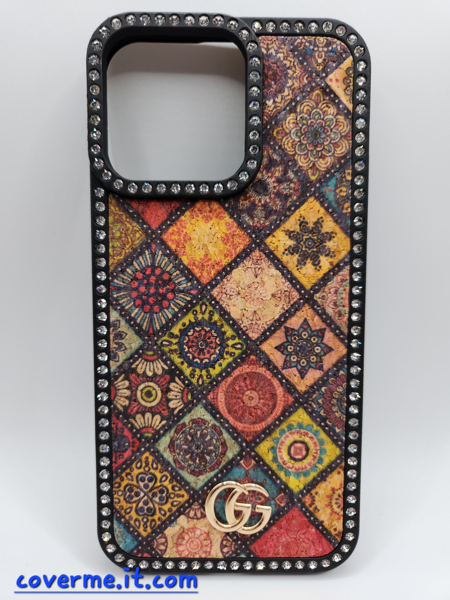 ✨Coque iPhone Luxe Bohème avec Strass – Motifs Mandala Éblouissants – Compatible iphone 15 pro max