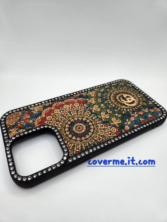 ✨Coque iPhone Luxe Bohème avec Strass – Motifs Mandala Éblouissants – Compatible iphone 13 pro max