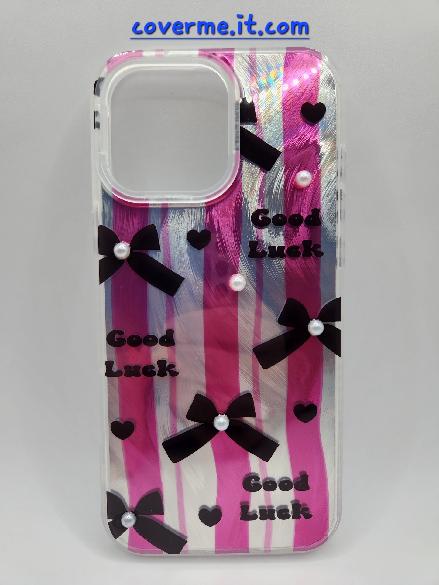 🩷Coque iPhone Féminine Élégante – Design Rubans & Perles, Style Brillant Compatible iphone 16 pro max iphone 15 pro max iphone 14 pro max iphone 13 pro max iphone 12 pro max iphone 12 iphone 12 pro