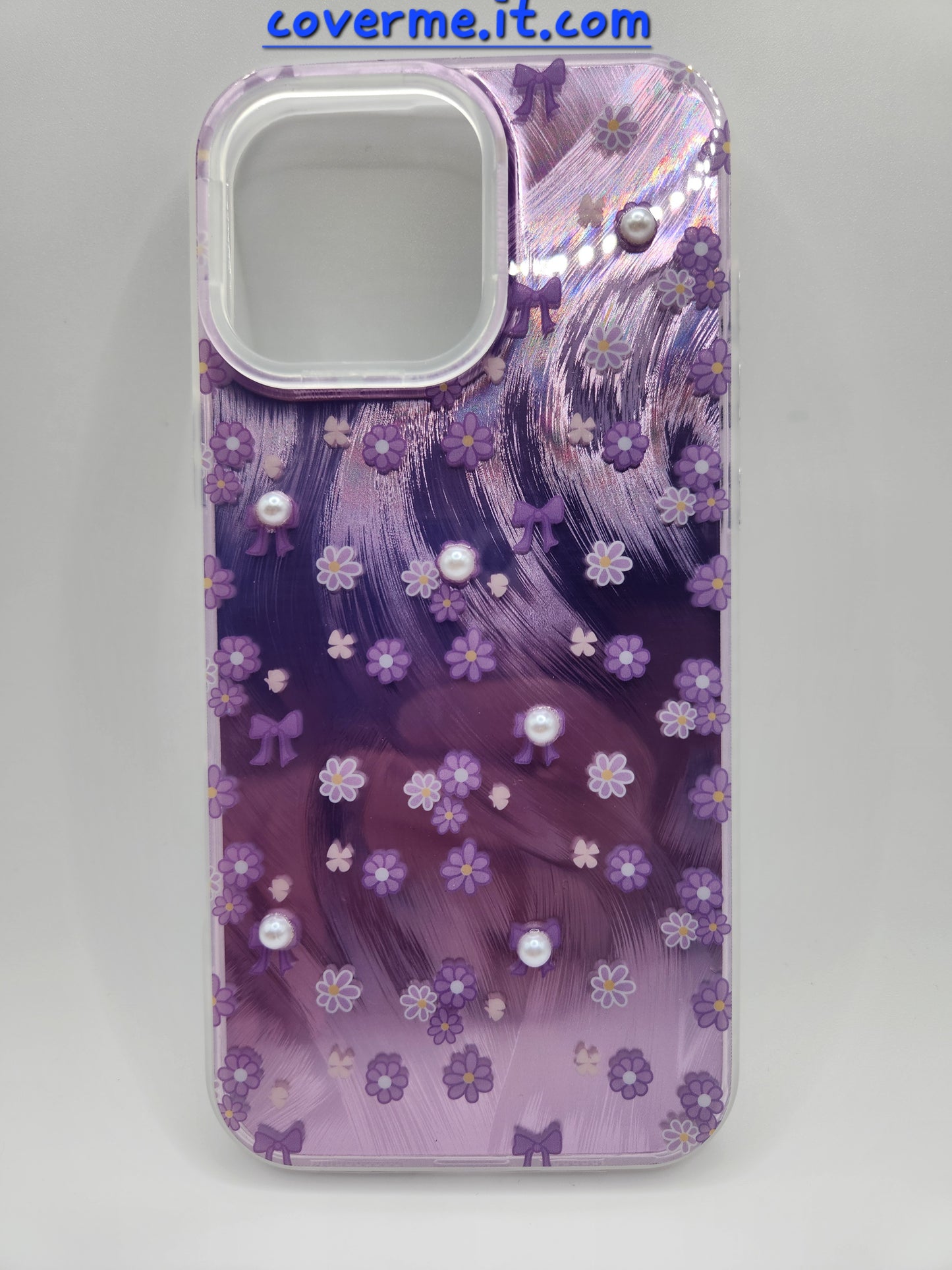 🩷Coque iPhone Féminine Élégante – Design Rubans & Perles, Style Brillant Compatible iphone 16 pro max iphone 13 pro max iphone 12 iphone 12 pro