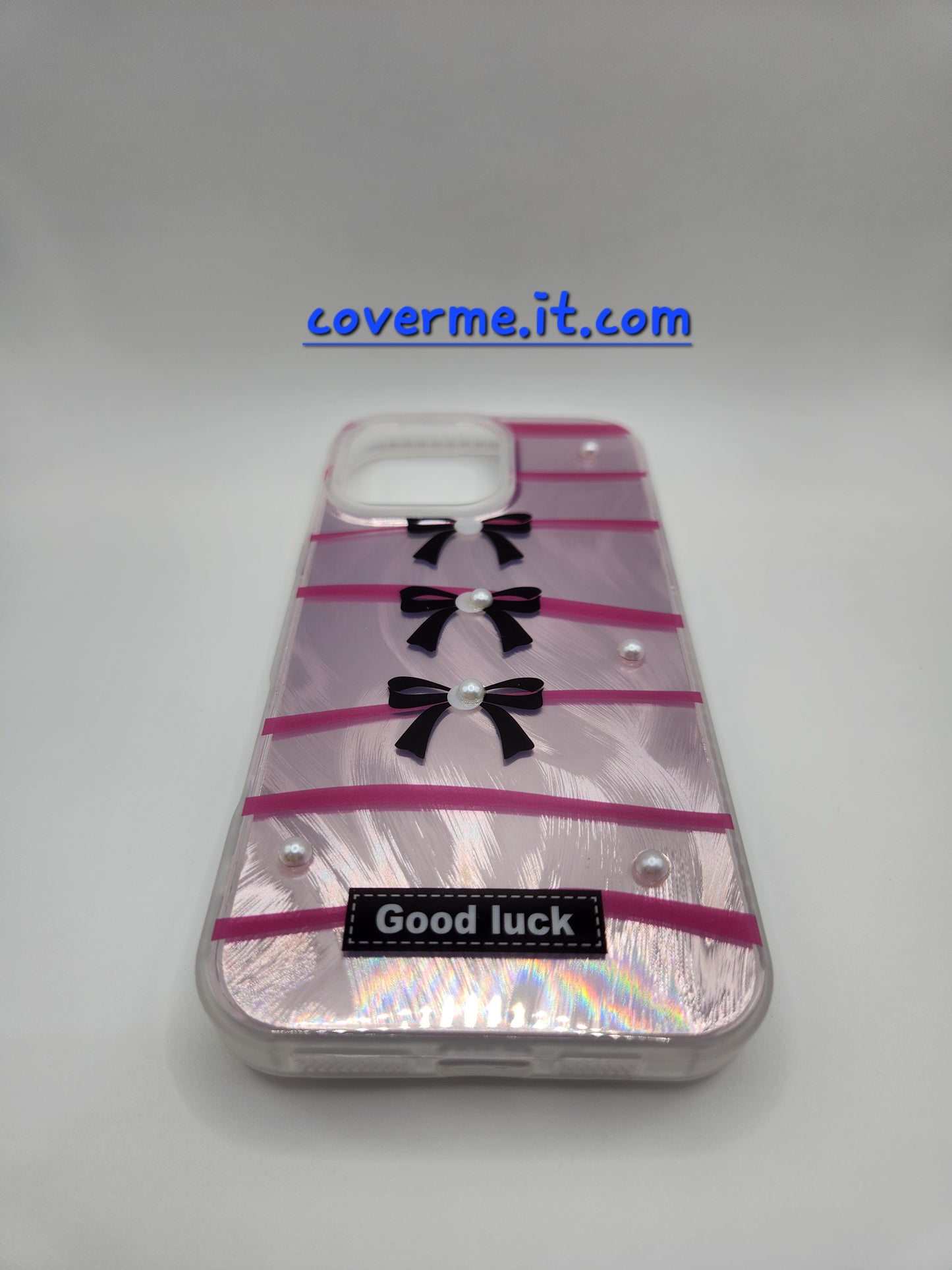 🩷Coque iPhone Féminine Élégante – Design Rubans & Perles, Style Brillant Compatible iphone 16 pro max iphone 14 pro max iphone 13 pro max iphone 12 iphone 12 pro