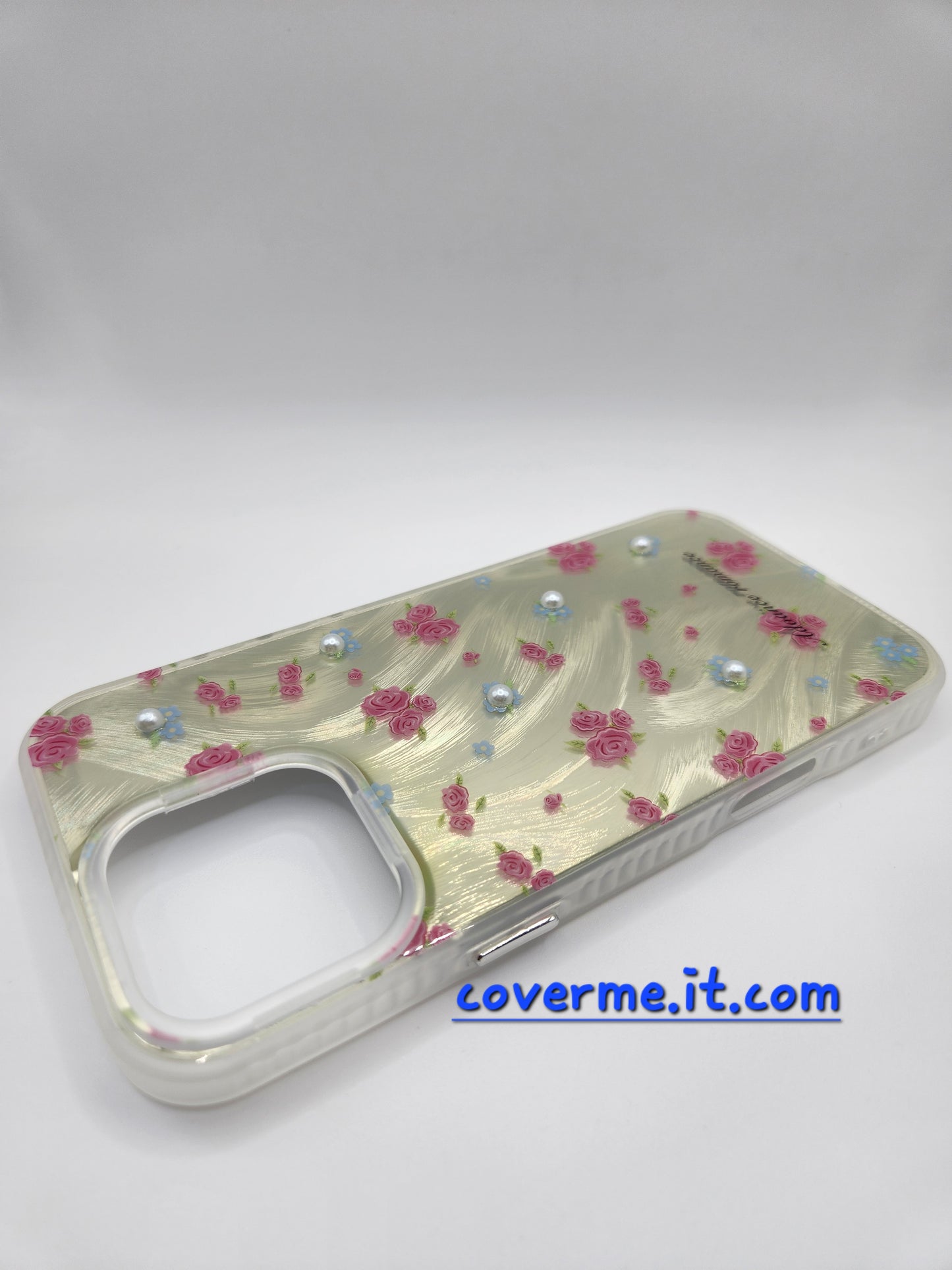 🩷Coque iPhone Féminine Élégante – Design Rubans & Perles, Style Brillant Compatible iphone 16 pro max iphone 13 pro max iphone 12 pro max