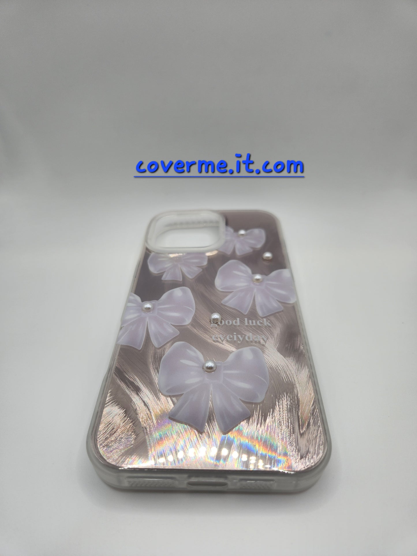 🩷Coque iPhone Féminine Élégante – Design Rubans & Perles, Style Brillant Compatible iphone 16 pro max iphone 15 pro max iphone 14 pro max iphone 12 pro max