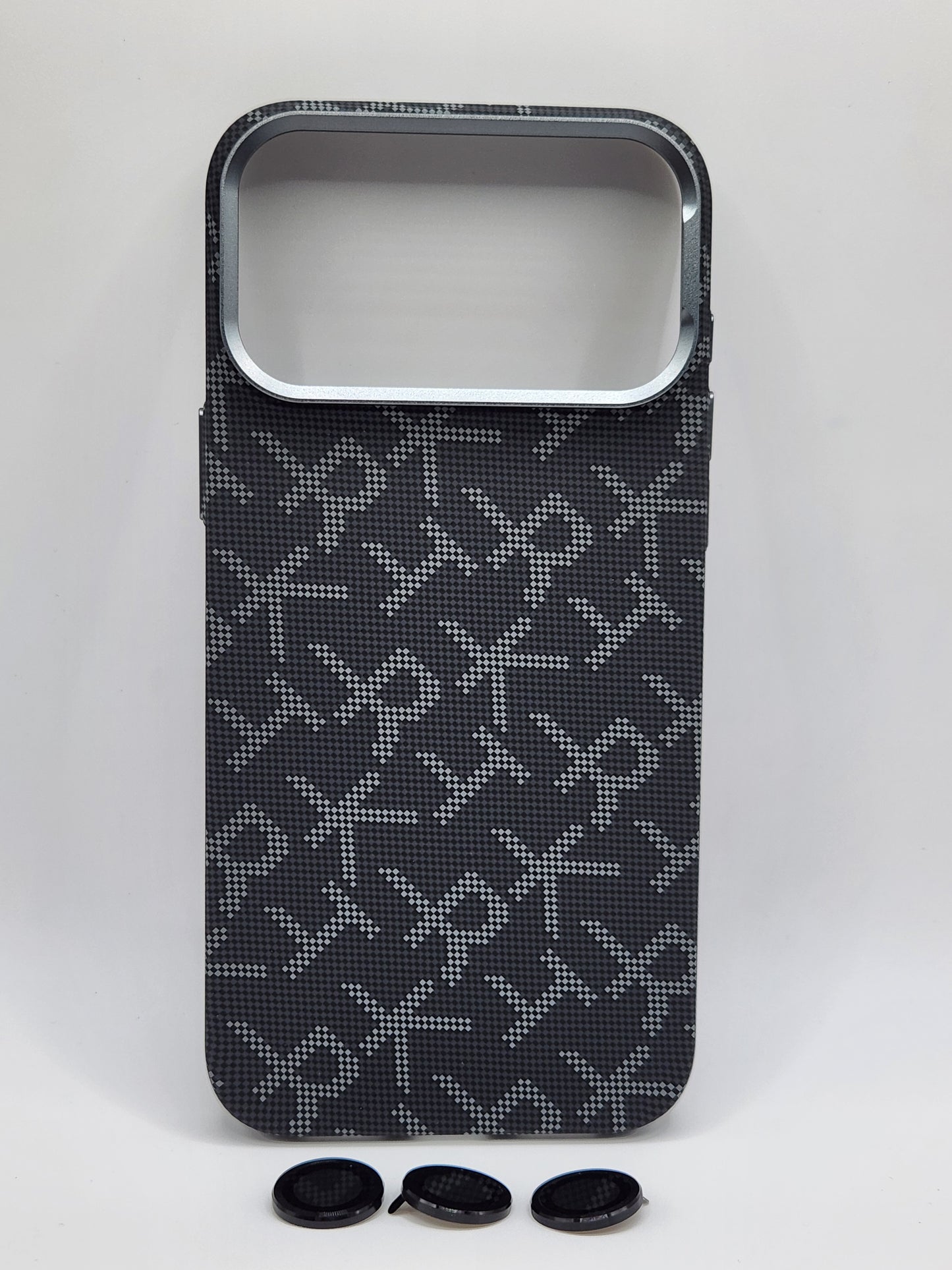 🔶بوشيط آيفون كربوني فاخر بدعم MagSafe وحماية كاملة(17 PRO)