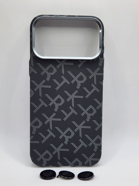 🔶بوشيط آيفون كربوني فاخر بدعم MagSafe وحماية كاملة(17 PRO MAX)